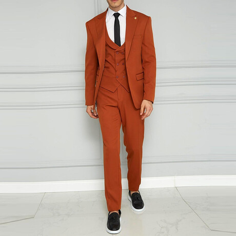 Omari 3-Piece Slim Fit Suit // Tile Red (Euro: 44)