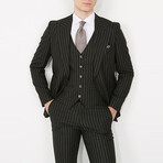 Reed 3-Piece Slim Fit Suit // Black (Euro: 44)