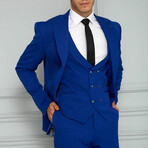 Jan 3-Piece Slim Fit Suit // Sax Blue (Euro: 50)