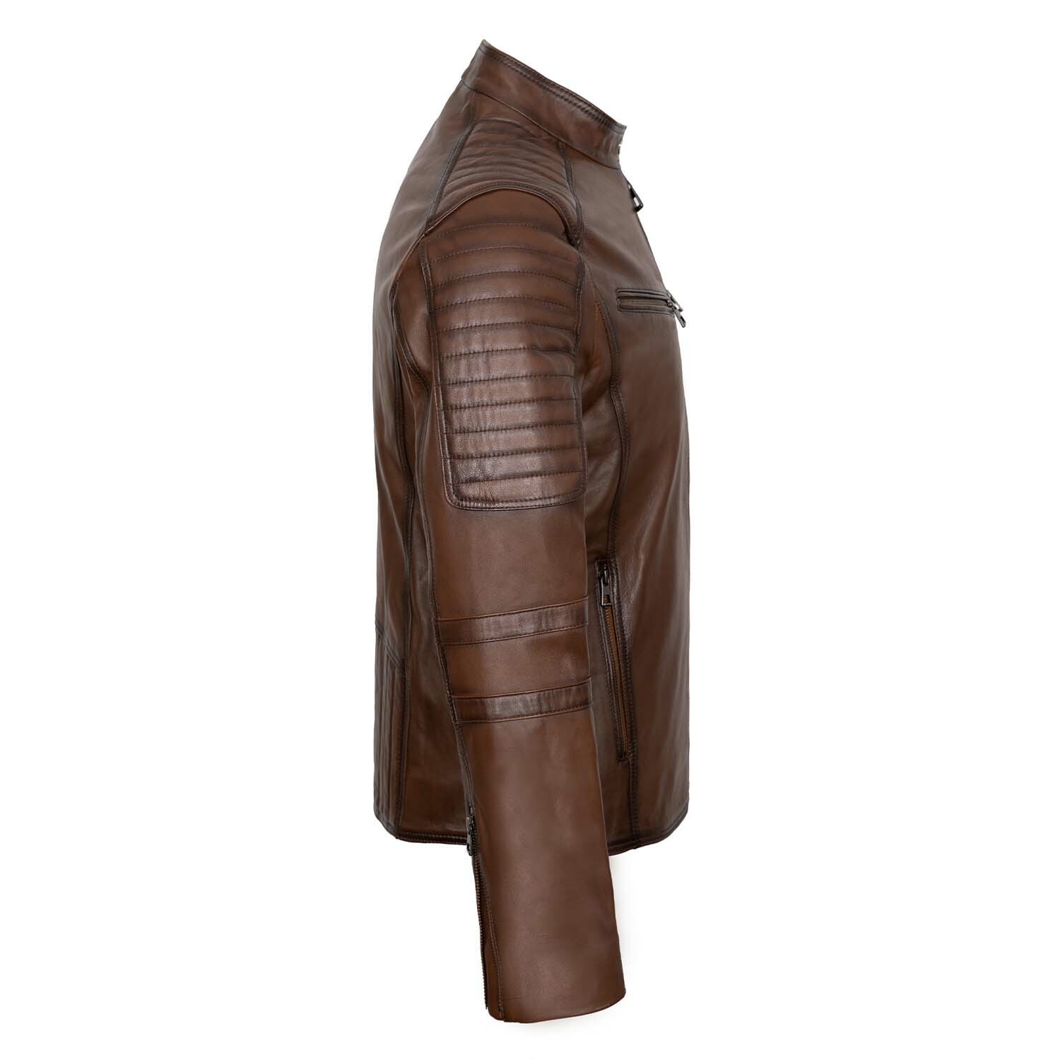 Leon Leather Jacket // Chestnut (L) - Paul Parker Leather Vests ...