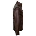 Martin Leather Jacket // Chestnut (3XL)