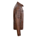 Eric Leather Jacket // Chestnut (XL)