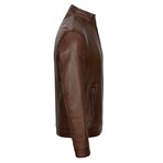 Edward Leather Jacket // Chestnut (3XL)