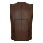 Brandon Leather Vest // Chestnut (3XL)