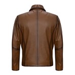 Malcolm Leather Jacket // Chestnut (S)