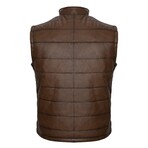 Isaiah Leather Vest // Chestnut (L)