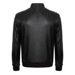 Racer Quilted Shoulders + Arms Jacket  // Sytle 5 // Black (3XL)