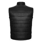 Gavin Leather Vest // Black (2XL)