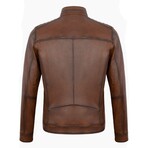 Eric Leather Jacket // Chestnut (3XL)