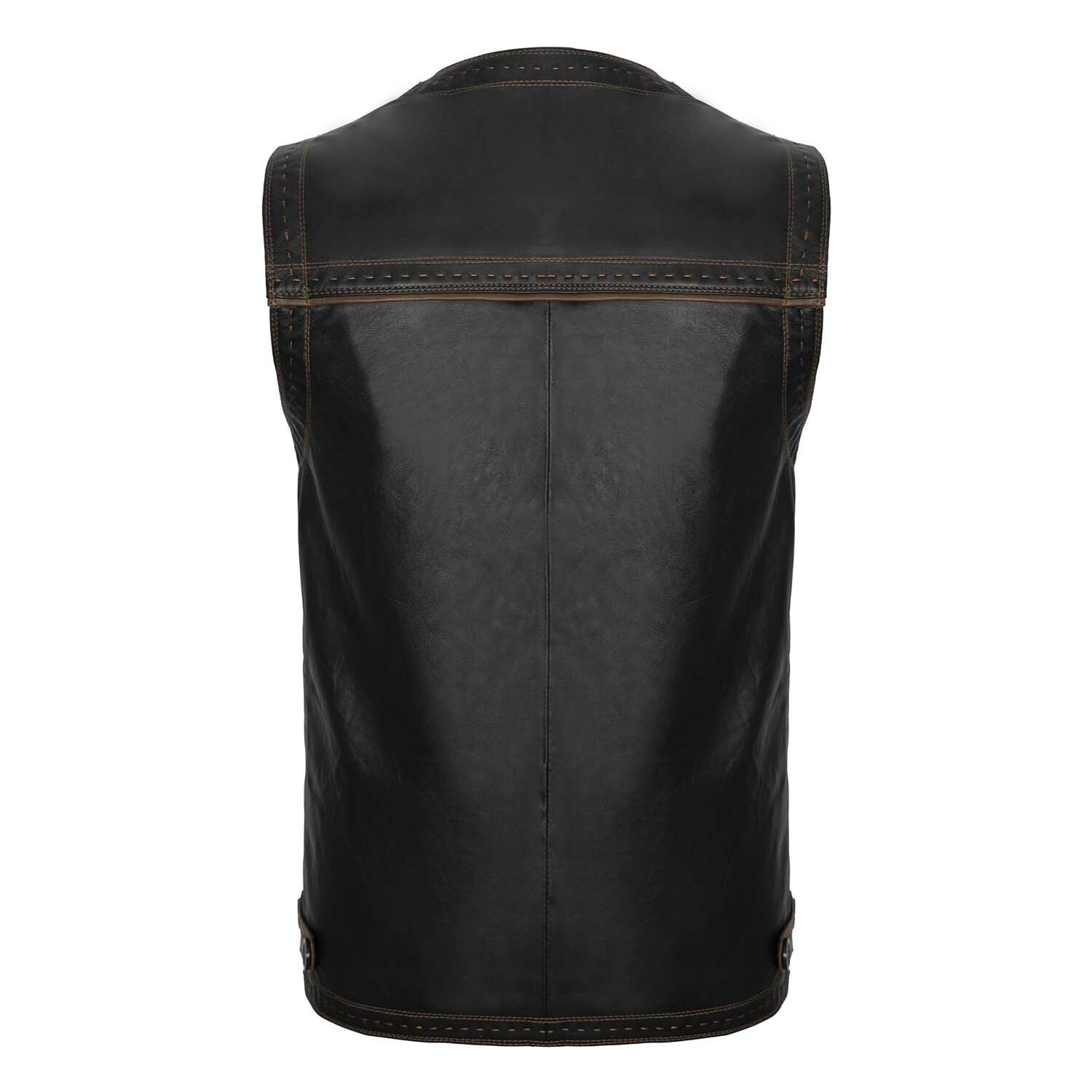 Derrick Leather Vest // Black (2XL) - Paul Parker Leather Vests - Touch ...