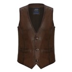 Calvin Leather Vest // Chestnut (S)