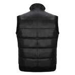 Adrian Leather Vest // Black (2XL)