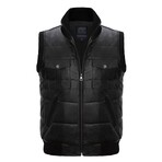 Adrian Leather Vest // Black (3XL)