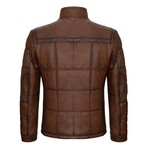 Jonas Leather Jacket // Chestnut (XL)