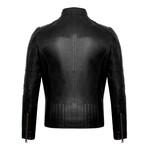 Racer Quilted Shoulders + Arms Jacket  // Sytle 4 // Black (XL)