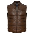 Isaiah Leather Vest // Chestnut (2XL)