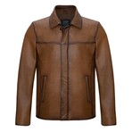 Malcolm Leather Jacket // Chestnut (L)