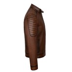 Fergus Leather Jacket // Chestnut (3XL)
