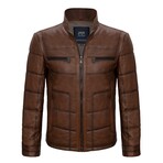 Jonas Leather Jacket // Chestnut (3XL)