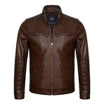 Gregory Leather Jacket // Chestnut (2XL)