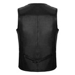 Gio Leather Vest // Black (L)