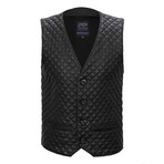 Alexander Leather Vest // Black (3XL)