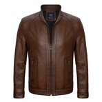 Edward Leather Jacket // Chestnut (L)