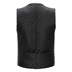 Alexander Leather Vest // Black (3XL)