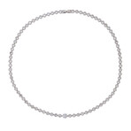 Nova Solid Brass Cubic Zirconia Statement Collar Necklace // 18"