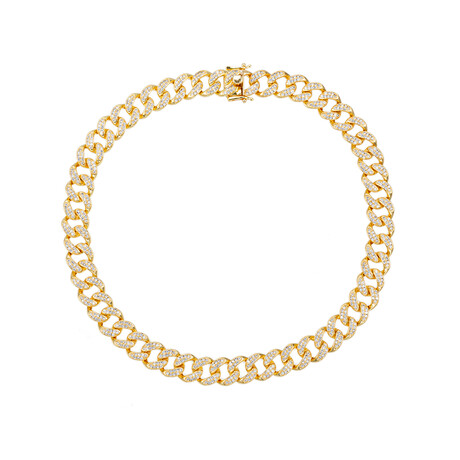 Luna 18k Gold Plated Titanium Collar Necklace // 19"