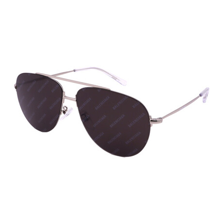 Balenciaga // Men's BB0013S-004 Sunglasses // Silver + Gray