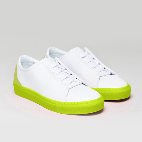 Minimal Low V14 Sneakers // White + Yellow (Euro: 40)