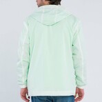 Jeremy Waterproof Jacket // White + Neon Green (M)