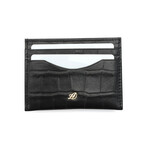 Croc Style Card Wallet // Black