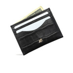 Croc Style Card Wallet // Black