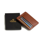 Minimalist RFID Protection Wallet // Vegetable Tanned Leather // Cognac