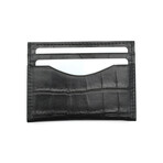 Croc Style Card Wallet // Black