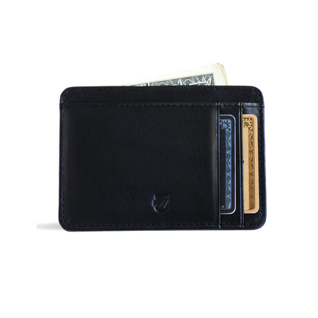 Front Pocket ID Wallet // Vegetable Tanned Leather // Black