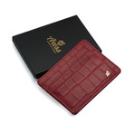 Croc Style Minimalist Wallet // Red