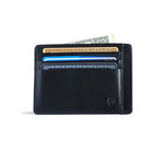 Minimalist RFID Protection Wallet // Vegetable Tanned Leather // Black