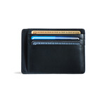 Minimalist RFID Protection Wallet // Vegetable Tanned Leather // Black