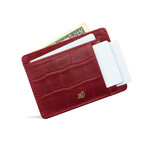 Croc Style ID Wallet // Red