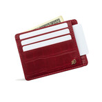 Croc Style Minimalist Wallet // Red