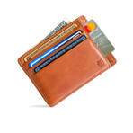 Minimalist RFID Protection Wallet // Vegetable Tanned Leather // Caramel