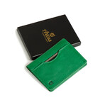 Long Slim Wallet // Vegetable Tanned Leather // Green