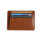 Minimalist RFID Protection Wallet // Vegetable Tanned Leather // Cognac