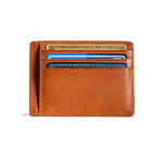 Minimalist RFID Protection Wallet // Vegetable Tanned Leather // Caramel