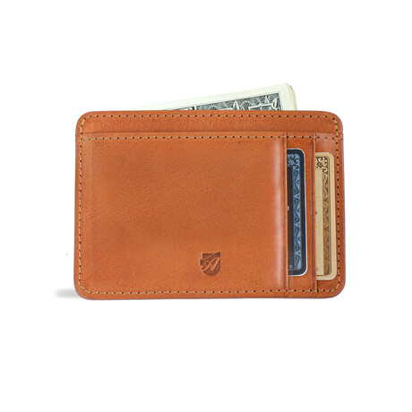 Front Pocket ID Wallet // Vegetable Tanned Leather // Caramel