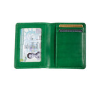 Long Slim Wallet // Vegetable Tanned Leather // Green