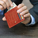 Croc Style ID Wallet // Red